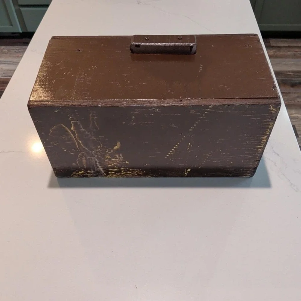 Handmade Wooden Storage Box With Handle